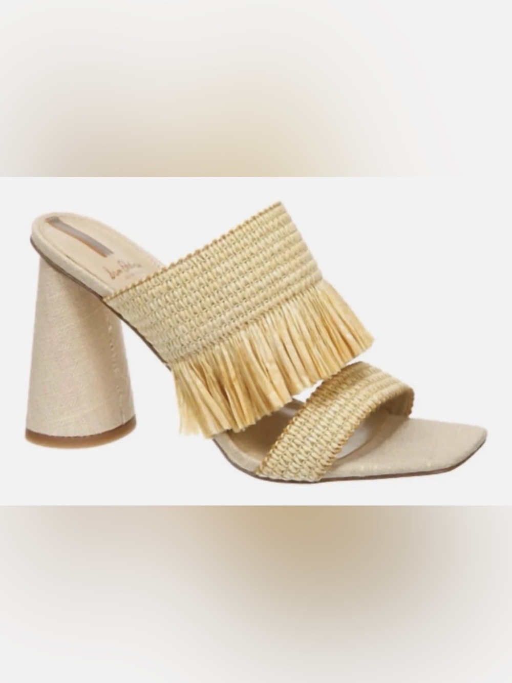 NWOB Kamryn Sam Edelman Never Worn Sandals SZ 9.5 Raffia Fringe Sandals Chic
